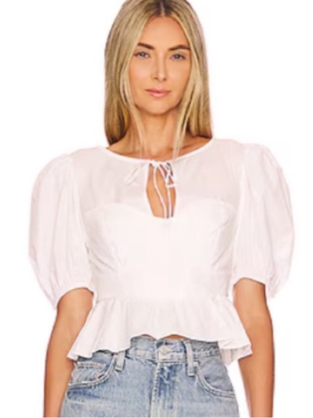 For Love & Lemons Jocelyn blouse organic cotton NWT